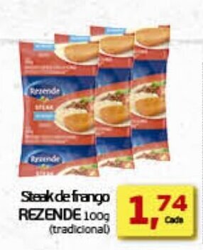 Cometa Supermercados Steak de frango REZENDE 100g oferta