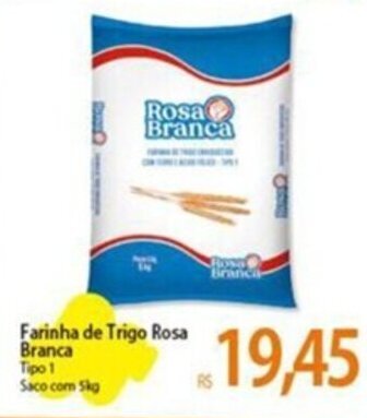 Farinha de Trigo Rosa Branca Tipo 1 Saco com 5kg