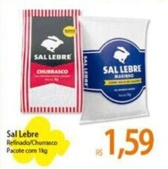 Atacadão Sal Lebre Refinado/Churrasco Pacote com 1kg oferta
