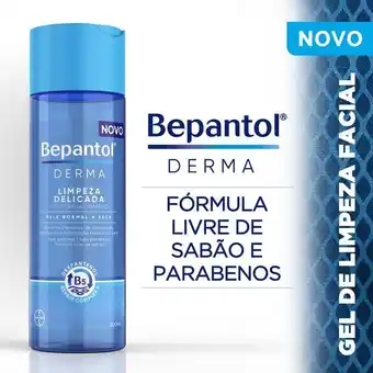 Bepantol derma limpeza delicada gel facial diário 200 ml, pele normal a seca