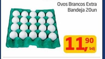 Tenda Atacado Ovos brancos extra bandeja 20un oferta