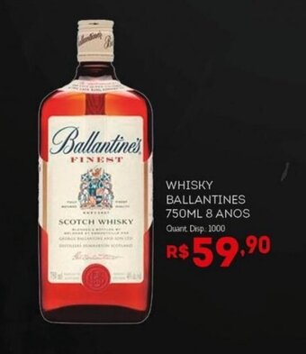 WHISKY BALLANTINES 750ML 8 ANOS