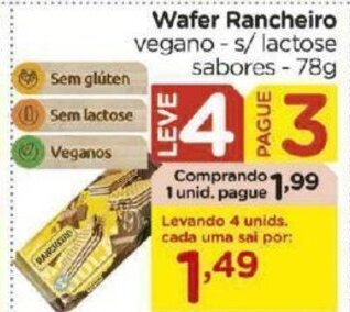 Carrefour Bairro Wafer Rancheiro 78g oferta