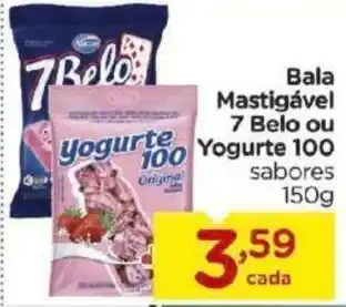 Bala Mastigavel 7 Belo ou Yogurte100 150g