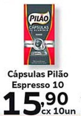 Supermercados Tauste Cápsulas Pilão Espresso 10 oferta