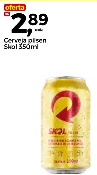 Frangolândia Cerveja pilsen Skol 350ml oferta