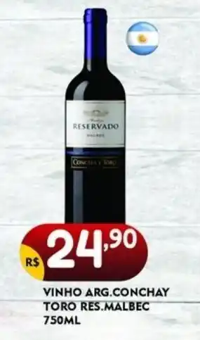 Bramil Supermercados VINHO ARG.CONCHAY TORO RES.MALBEC 750ML oferta