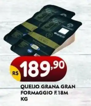 Bramil Supermercados QUEIJO GRANA GRAN FORMAGGIO F. 18M oferta