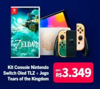 Kit Console Nintendo Switch Oled TLZ + Jogo Tears of the Kingdom