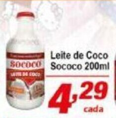 Ricoy Supermercados Leite de Coco Sococo 200ml oferta
