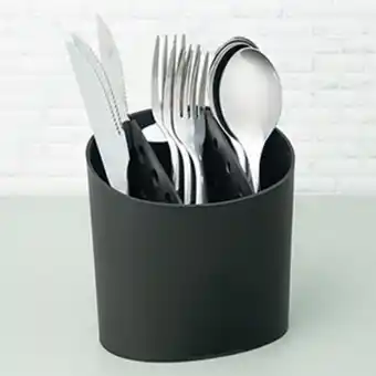 Preçolândia Porta talheres oval preto - coza oferta