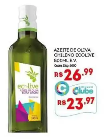 Bistek Supermercados AZEITE DE OLIVA CHILENO ECOLIVE 500ML E.V. oferta