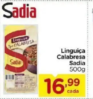 Carrefour Bairro Linguica Calabresa Sadia 500g oferta