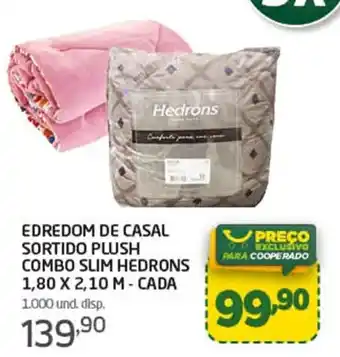 Cooper EDREDOM DE CASAL SORTIDO PLUSH COMBO SLIM HEDRONS 1,80 X 2,10 M-CADA oferta
