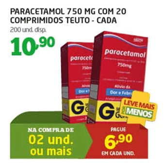 Cooper PARACETAMOL 750 MG COM 20 COMPRIMIDOS TEUTO - CADA oferta
