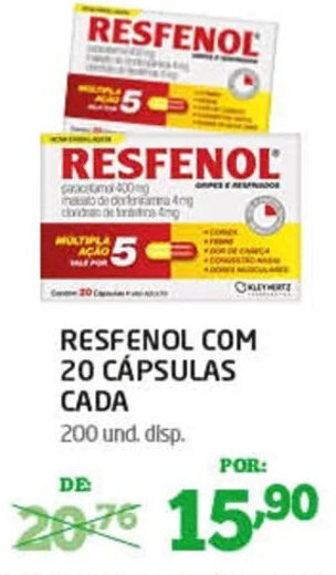 Cooper RESFENOL COM 20 CÁPSULAS CADA oferta