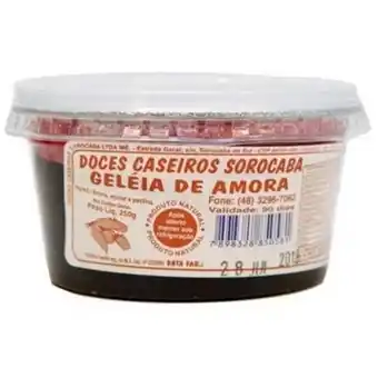 Geléia sorocaba amora embalagem 250g