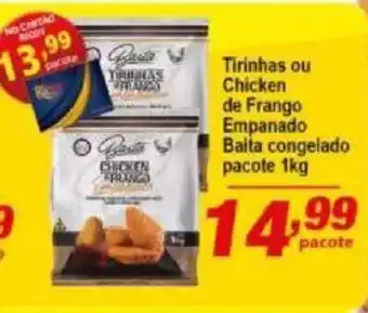 Ricoy Supermercados Tirinhas ou Chicken de Frango Empanado Baita 1kg oferta