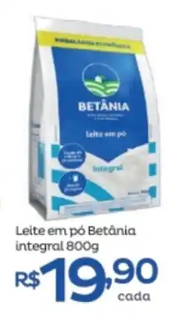Super Lagoa Leite em po Betania integral 800g oferta