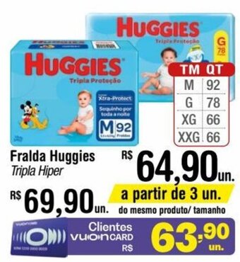 Fort Atacadista Fralda Huggies Tripla Hiper oferta