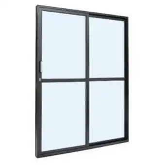 Leroy Merlin Porta de alumínio de correr com 2 folhas preto 210x160 - esquerda oferta