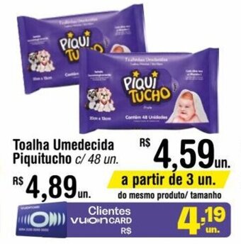 Toalha Umedecida Piquitucho c/48 un.