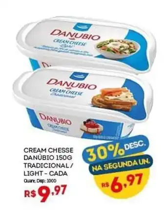 Bistek Supermercados CREAM CHESSE DANÚBIO 150G TRADICIONAL/ LIGHT-CADA Quant, Diep: 1000 oferta