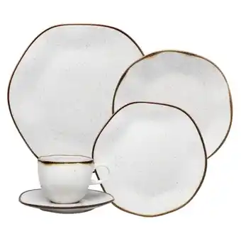 Benoit Aparelho de jantar oxford rx30-9515 ryo maresia 30 peças em porcelana oferta