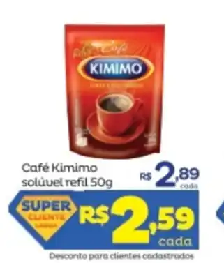 Super Lagoa Cafe Kimimo soluvel refil 50g oferta