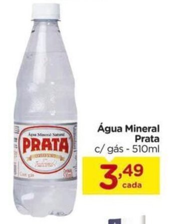 Carrefour Água Mineral Prata c/ gás - 510ml oferta