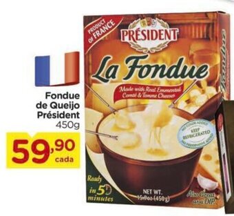 Carrefour Fondue de Queijo Président 450g oferta