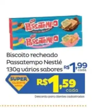 Biscoito Recheado Passatempo Nestle 130g varios sabores