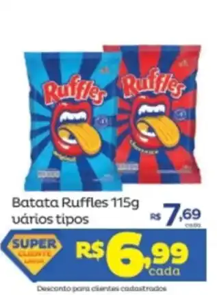 Super Lagoa Batata Ruffles 115g varios tipos oferta