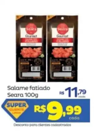 Super Lagoa Salame Fatiado Seara 100g oferta