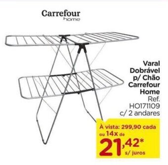 Carrefour Varal Dobrável p/ Chão Carrefour Home oferta