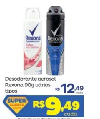 Super Lagoa Desodorante aerosol Rexona 90g varios tipos oferta