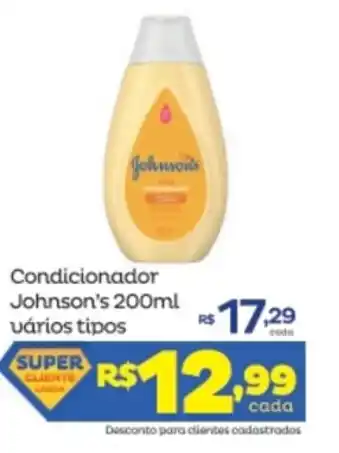 Super Lagoa Condicionador Johnson's 200ml barios tipos oferta