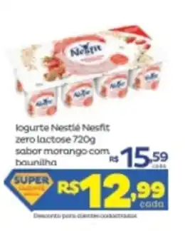 Super Lagoa Iogurte Nestle Nesfit Zero lactose 720g sabor morango com baunilha oferta