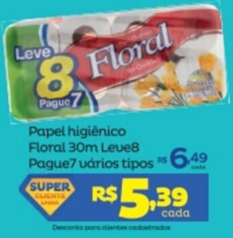 Super Lagoa Papel Higiénico Floral 30m leve8 pague7 varios tipos oferta
