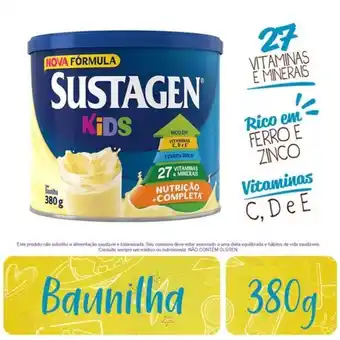 Complemento alimentar sabor baunilha sustagen kids 380g