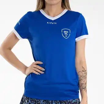 Decathlon Camiseta feminina de futebol kipsta brasil oferta