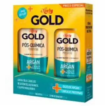 Kit niely gold shamp+cond pos quim oleo argan
