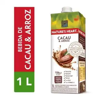 Bebida vegetal nature's heart cacau e arroz 1l