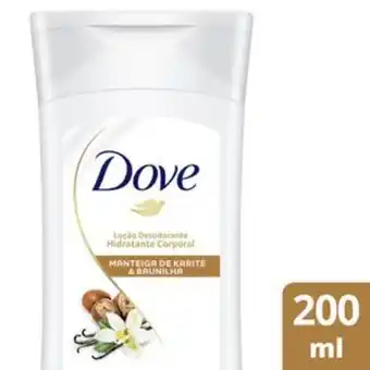 Drogaria Venancio Loção desodorante hidratante corporal dove manteiga de karité & baunilha 200ml oferta