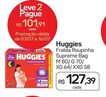 Drogal Fraldas huggies oferta