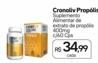 Drogal Cronoliv propólis suplemento alimentar de extrato de propólis 400mg c/60 cps oferta