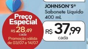 Drogal Sabonete líquido johnson's 400ml oferta