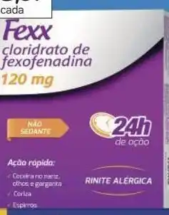 Drogal Fexx cloridrato de fexofenadina 120mg c/10 cada oferta