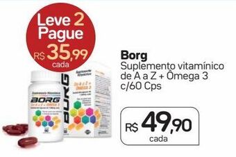 Drogal Borg suplemento vitamínico de a a z + ômega 3 c/60 cps oferta