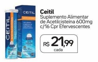 Drogal Ceitil suplemento alimentar de acetilcisteína 600mg c/16 cpr efervescentes oferta